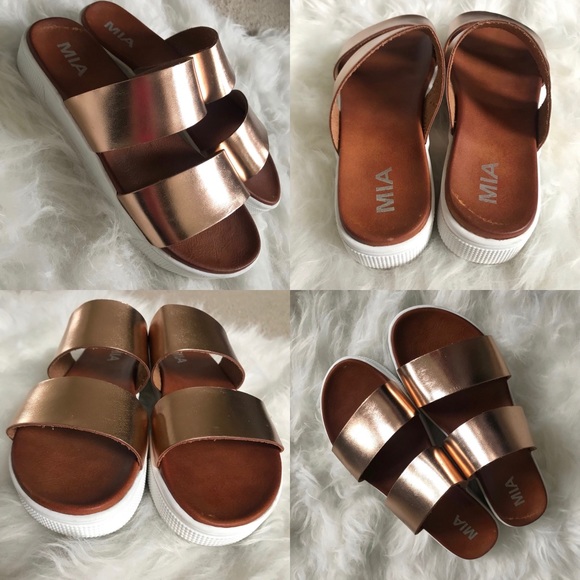 mia rose gold sandals